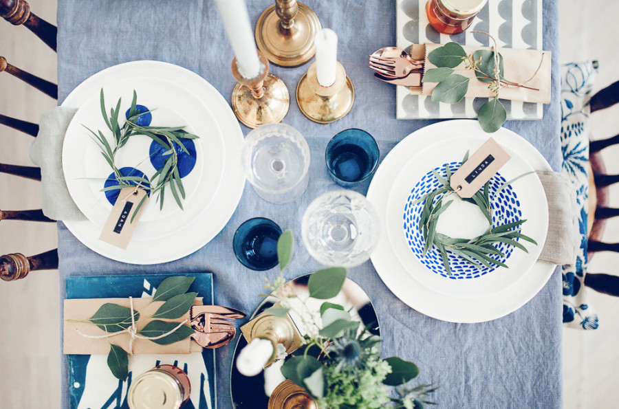 Duka med blåa toner i jul 7 dukning jul volanglinda