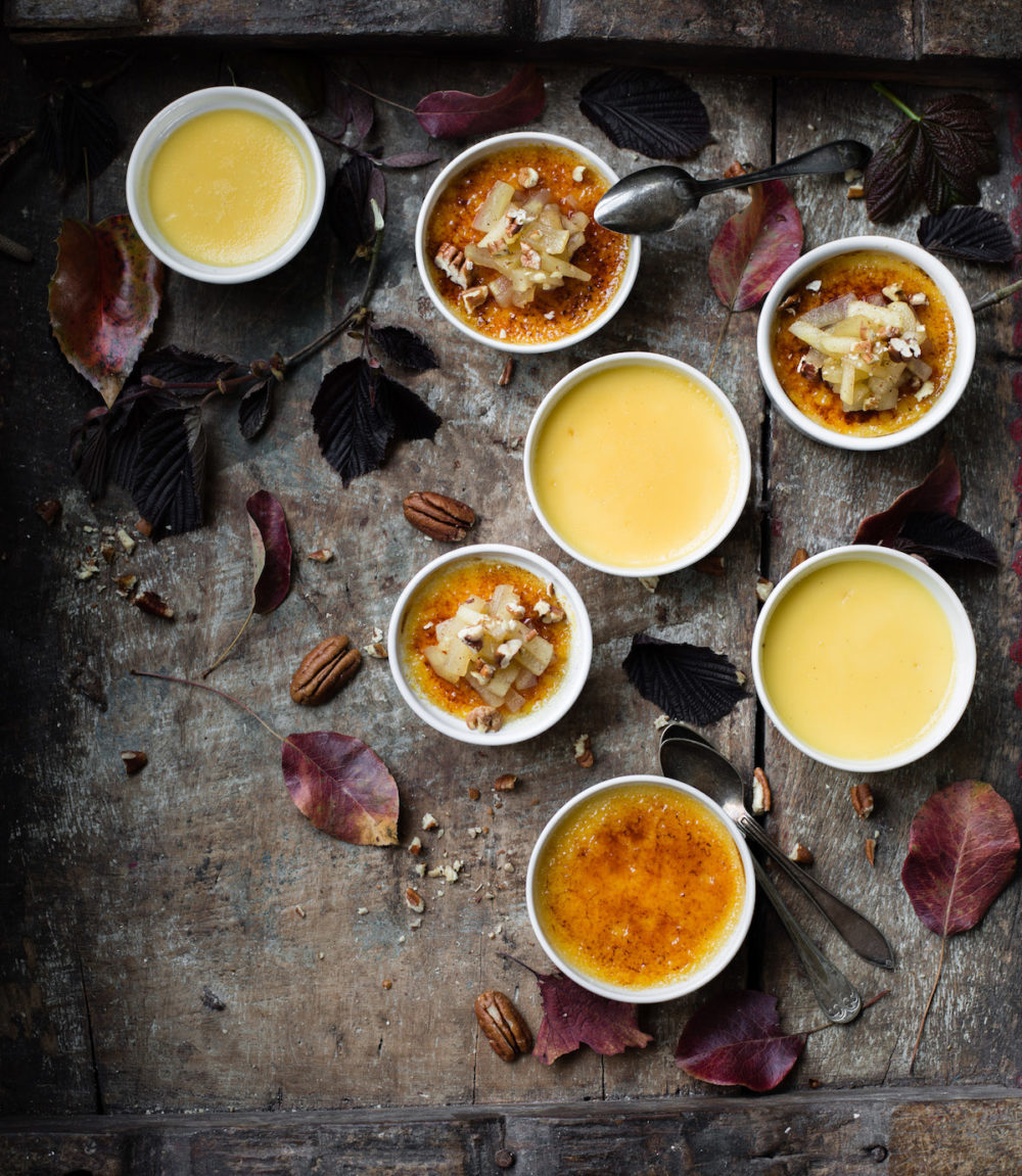 creme brulee appel recept dessert appelpaj applepaj applerecept kompott Finast i veckan; en guide till Södermalm, recept på créme brulee med äppelkompott och en höstdukning