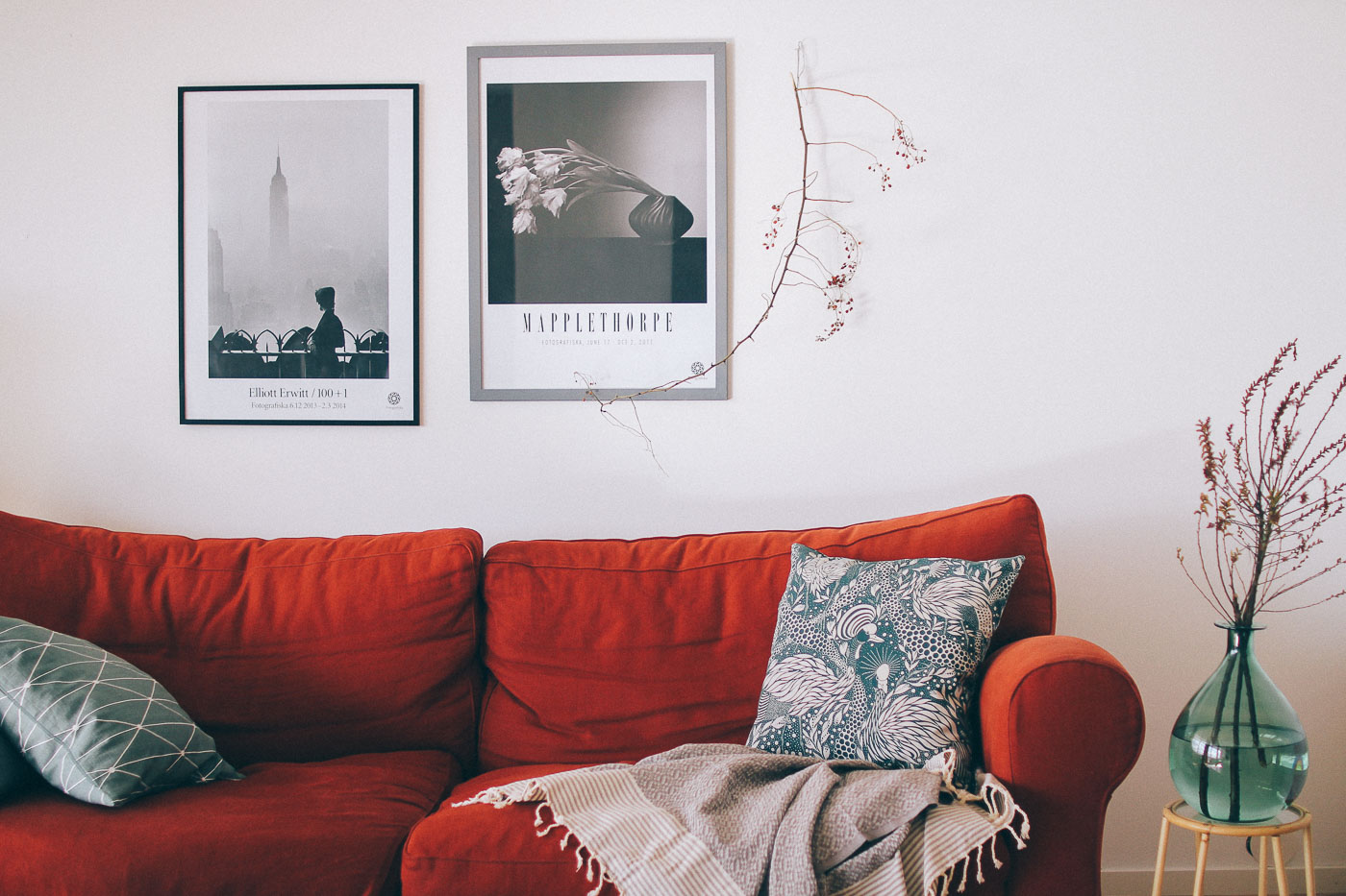 Homestyling Stockholm Vintagefabriken Studio 2 Inredningsinspo i rost, grönt och beige