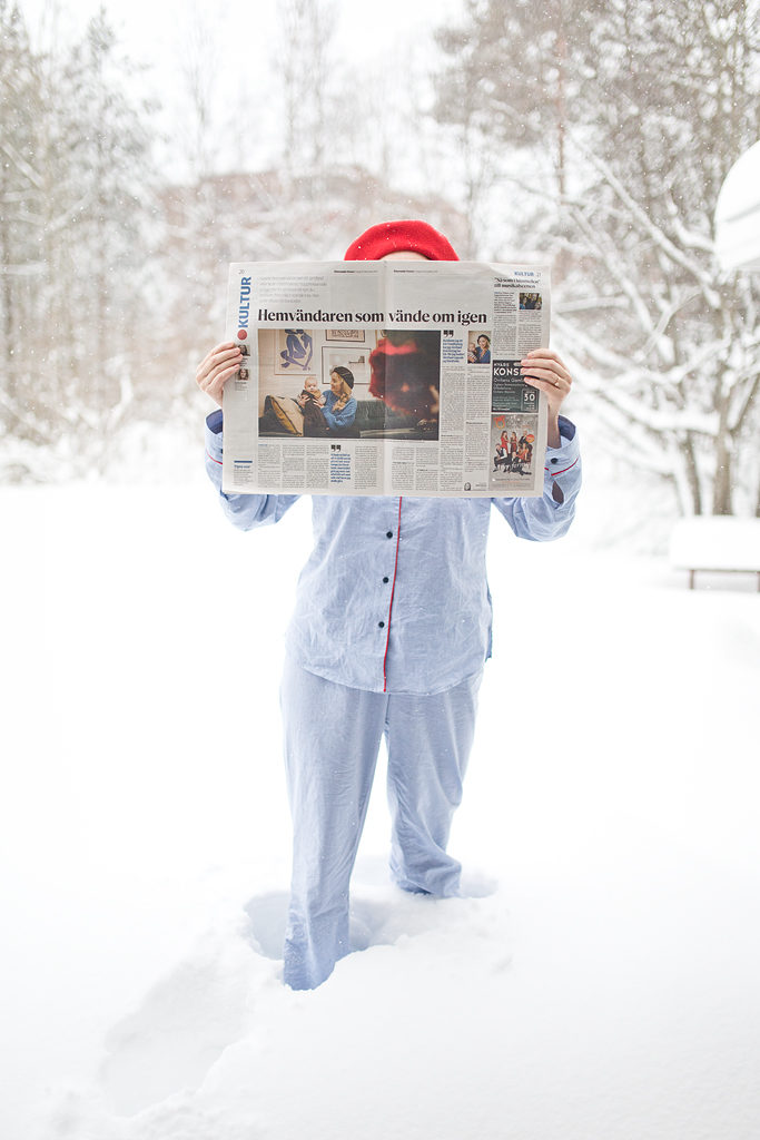 op december 0030 1 Tonvis med snö, hemvändarartikel och besök i ett fint hem
