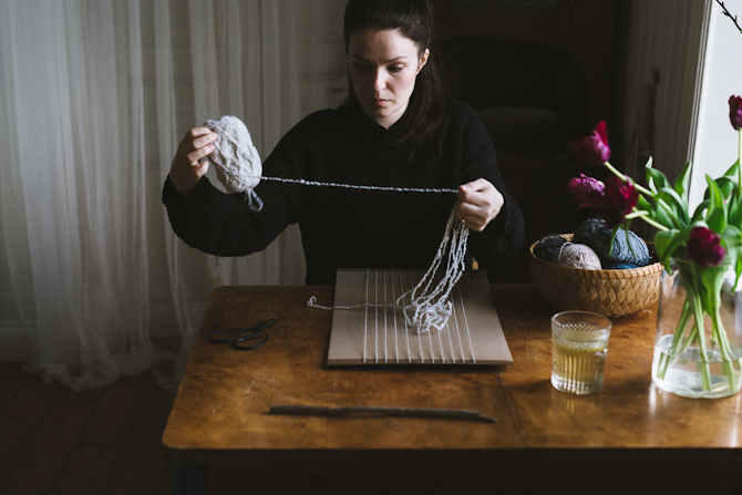 How to make your own weaving loom by Babes in Boyland