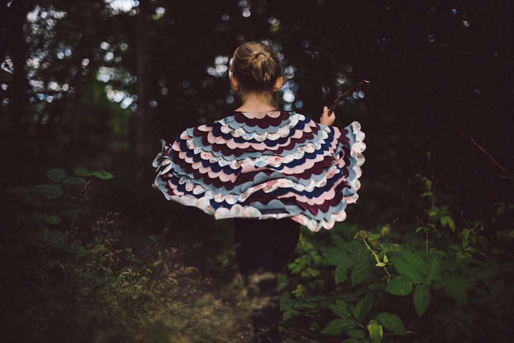 Feather cape by Babes in Boyland